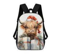 sinyumoney Merry Tiny Cow Xmas Mochilas Infantiles Mochila Escolar Mochila Impresa En 3D Para Niños Mochilas De Viaje Bolsas Para Libros Mochila Escolar Para Niños 17inch