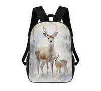 sinyumoney Merry Xmas Deer Family Mochilas Para Niños Mochila Escolar Mochila Escolar Impresa En 3D Para Niños Estudiantes De Primaria Y Secundaria 17inch