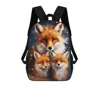 sinyumoney Merry Xmas Fox Family Mochila Infantil, Mochila Escolar Impresa En 3D, Mochila Para Niños Y Niñas, Mochila Escolar Ajustable Para La Escuela Primaria 17inch