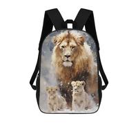 sinyumoney Merry Xmas Lion Family Mochilas Infantiles Impresas En 3D, Mochilas De Moda Informales, Mochilas De Viaje Bonitas, Mochilas Informales Para Exteriores Para Niños Y Niñas 17inch