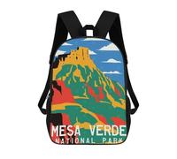 sinyumoney Mesa Verde Poster Mochila Impermeable Para Ordenador Portátil Para Campus, Actividades Al Aire Libre, Viajes Y Deportes 17inch