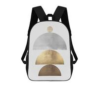 sinyumoney Metal And Gold Art 03 Mochila Escolar Infantil Impresa En 3D Para Niños, Mochilas De Viaje, Bolsas Para Libros Para Niños Estudiantes De Primaria 17inch