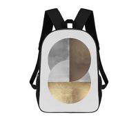 sinyumoney Metal And Gold Art 05 Mochilas Para Niños Y Estudiantes, Mochilas Escolares Impresas En 3D, Mochilas Para Estudiantes De Primaria Y Secundaria Para Niños Y Niñas 17inch