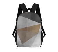 sinyumoney Metal And Gold Art 3 Mochilas Mochilas Infantiles Mochila Escolar Mochila Escolar Infantil Impresa En 3D Mochilas De Viaje De Moda Para Niños De Primaria Y Secundaria 17inch