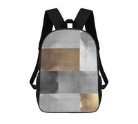 sinyumoney Metal And Gold Art B Mochila Escolar Para Niñas Y Niños, Mochilas De Gran Capacidad, Mochilas Ligeras Para Niños Y Estudiantes 17inch