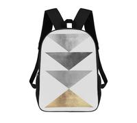 sinyumoney Metal And Gold Art C Mochila Escolar Impresa En 3D Mochilas Informales Para Niños Mochila Escolar Impresa En 3D Para Niños De Primaria Y Secundaria 17inch