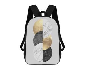 sinyumoney Metallic And Gold Art 02 Mochila Escolar De Negocios, Bolso Resistente Para Portátil Para Niñas, Niños Y Adolescentes 17inch