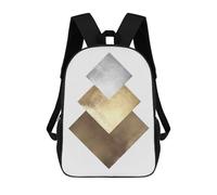 sinyumoney Metallic And Gold Art 03 Mochila Escolar Infantil Impresa En 3D, Mochila Informal De Moda Para Niños, Mochila De Viaje De Alta Capacidad Para Libros Para Niños 17inch