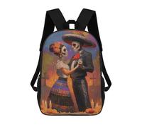sinyumoney Mexican Day of The Dead Dance Mochila Escolar Resistente Al Agua Para Ordenador Portátil Para La Escuela/trabajo/viajes 17inch