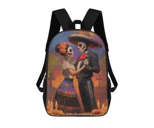 sinyumoney Mexican Day of The Dead Dance Mochila Escolar Resistente Al Agua Para Ordenador Portátil Para La Escuela/trabajo/viajes 17inch
