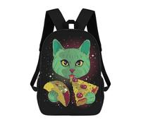 sinyumoney Mexico Taco Cosmic Cat Mochila Escolar Infantil De Moda Informal Mochilas Infantiles Impresas En 3D Mochila Grande Para Niño 17inch
