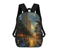 sinyumoney Miami Beauty USA Mochila Escolar Impresa En 3D Para Niños 17inch Mochilas Para Niños Y Niñas, Mochilas Escolares Para Niños, Mochilas De Viaje