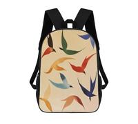 sinyumoney Mid Century Birds Colorful Mochila Escolar Infantil Impresa En 3D 17inch Mochilas De Moda Para Niños De Primaria Y Secundaria