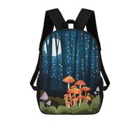 sinyumoney Midnight Mushrooms Mochila Escolar, De Viaje, Universitaria, Para El Campus, Para Actividades Al Aire Libre Y Deportes 17inch