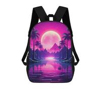 sinyumoney Midnight Retro Mirage Mochila Escolar Infantil Impresa En 3D Para Niños, Mochilas De Viaje De Alta Capacidad, Bolsas Para Libros, Mochila Escolar Infantil 17inch