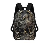 sinyumoney Mighty Golden Phoenix Deco Mochila Escolar Ligera E Informal Para El Día A Día, Ideal Para La Escuela, El Trabajo O Los Viajes 17inch