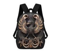 sinyumoney Mighty Golden Phoenix Mochila Escolar Infantil De 17 Pulgadas, Impresa En 3D, Estilo Casual, Para Niños, Ideal Para Viajes, Como Mochila Escolar O Para Llevar Libros.
