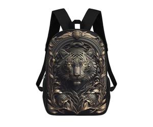 sinyumoney Mighty Tiger Art Deco Mochila Escolar Infantil De 17 Pulgadas Con Estampado 3D, Mochila Moderna Para Niños, Mochilas De Viaje, Bolsas Para Libros, Mochila Escolar Infantil