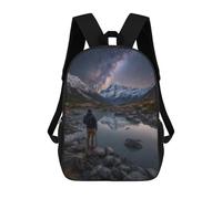 sinyumoney Milky Way Reflections in Mountains Mochila Escolar, Bolso Resistente Para Portátil, Ideal Para Acampar, Aventuras Al Aire Libre Y Viajes Diarios 17inch