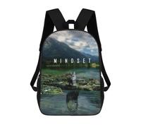 sinyumoney Mindset Is Everything Mochila Escolar Mochila Informal Mochilas De Día Bolsa Escolar Para Trabajo/viajes 17inch