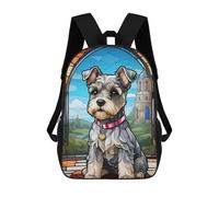 sinyumoney Miniature Schnauzer Mochila, Mochila Infantil, Mochila Escolar Para Estudiantes, Mochila Para Libros, Mochila Escolar Impresa En 3D Para Niños Y Niñas 17inch