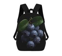 sinyumoney Minimalist Cactus Mochila Escolar, Mochila Diaria, Mochila Negocios, Mochila Impermeable para Mujer y Hombre, Blueberries in The Rain, 17"