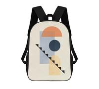 sinyumoney Minimalist Geometry III Mochila Infantil Para Niñas Y Niños, Mochila De Día, Escuela Primaria, Perfecta Para La Vuelta Al Cole O Educación Física, Regalos Y Viajes 17inch