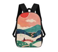 sinyumoney Minimalist Japanese Scenery Mochila Escolar Impresa En 3D Mochila Escolar De Moda Para Niños Mochilas Para Niños Estudiantes De Secundaria 17inch