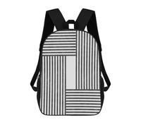 sinyumoney Minimalist Lines 02 Mochilas Impresas En 3D 17inch Mochila Escolar Infantil Para Exteriores, Mochila Informal De Día, Bolsas De Viaje Informales Para Estudiantes De Secundaria