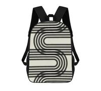 sinyumoney Minimalist Lines 16 Mochila Infantil De Moda Divertida Mochila Escolar Para Niños Y Adolescentes Con Impresión 3D Para Niños 17inch