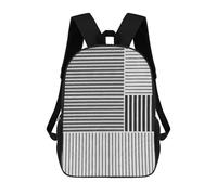 sinyumoney Minimalist Lines 3 Mochilas Impresas En 3D 17inch Mochila Escolar Infantil Para Exteriores, Mochila Informal De Día, Bolsas De Viaje Informales Para Estudiantes De Secundaria