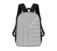 sinyumoney Minimalist Lines 50 Mochila Escolar, Mochila De Día, Mochila De Negocios, Mochila Impermeable Para Libros Para Hombres/mujeres 17inch