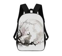 sinyumoney Minimalist Rabbit Mochila Infantil, Mochila Escolar Infantil, Mochilas Escolares Impresas En 3D Para Niños Y Estudiantes Adolescentes 17inch