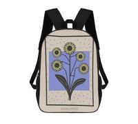 sinyumoney Minimalist Sunflower Floral Mid Century Mochilas Para Niños 17inch Mochila Escolar Mochila Escolar Impresa En 3D Para Niños De Primaria Y Secundaria