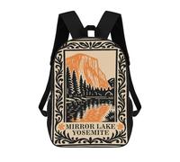 sinyumoney Mirror Lake Yosemite Illustration Mochila De Negocios Para Portátil, Mochila Unisex Informal Para Niñas, Niños Y Adolescentes 17inch
