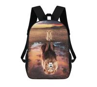 sinyumoney Mirrored Lion And Cub Mochila Infantil, Mochila Escolar Infantil, Mochilas Escolares Impresas En 3D Para Niños Y Estudiantes Adolescentes 17inch