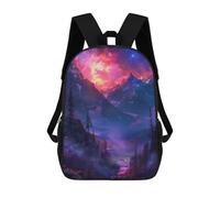 sinyumoney Misty Forest Sunset Mochila Escolar Infantil Impresa En 3D Para Niños, Mochilas De Viaje De Alta Capacidad, Bolsas Para Libros, Mochila Escolar Infantil 17inch