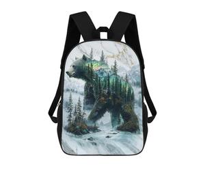 sinyumoney Misty Mountain Bear Mochila Escolar Infantil Impresa En 3D Para Niños, Mochilas De Viaje, Bolsas Para Libros, Mochila Escolar Infantil 17inch