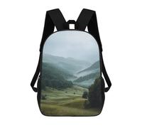sinyumoney Misty Mountain Valley Mochila Escolar Impresa En 3D 17inch Mochilas De Moda Para Niños, Mochilas Escolares Para Niños De Primaria Y Secundaria