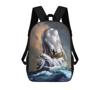 sinyumoney Moby Dick Mochila Escolar Impresa En 3D Para Niños Mochilas De Viaje De Alta Capacidad Bolsas Para Libros Mochila Escolar Para Niños Mochila 17inch