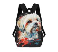 sinyumoney Mochila 17inch Impresa En 3D Abstract Pet Portrait Art Print Mochilas Escolares Ligeras De Viaje Para Niños Y Niñas, Ideales Para Estudiantes De Secundaria.
