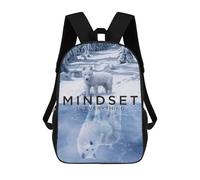sinyumoney Mochila 17inch Impresa En 3D Arctic Wolf Mindset Mochilas Escolares Ligeras De Viaje Para Niños Y Niñas, Ideales Para Estudiantes De Secundaria.