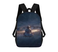sinyumoney Mochila 17inch Impresa En 3D Astronaut Floating in Space-5 Mochilas Escolares Ligeras De Viaje Para Niños Y Niñas, Ideales Para Estudiantes De Secundaria.