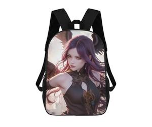 sinyumoney Mochila 17inch Impresa En 3D Beautiful Angel Anime Mochilas Escolares Ligeras De Viaje Para Niños Y Niñas, Ideales Para Estudiantes De Secundaria.