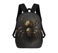 sinyumoney Mochila 17inch Impresa En 3D Black And Gold Spider Mochilas Escolares Ligeras De Viaje Para Niños Y Niñas, Ideales Para Estudiantes De Secundaria.