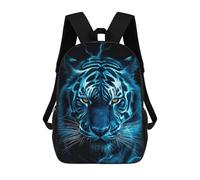 sinyumoney Mochila 17inch Impresa En 3D Blue Tiger Mochilas Escolares Ligeras De Viaje Para Niños Y Niñas, Ideales Para Estudiantes De Secundaria.