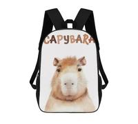 sinyumoney Mochila 17inch Impresa En 3D Capybara Animal Nursery Mochilas Escolares Ligeras De Viaje Para Niños Y Niñas, Ideales Para Estudiantes De Secundaria.