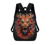 sinyumoney Mochila 17inch Impresa En 3D Chinese Dragon 1 Art Mochilas Escolares Ligeras De Viaje Para Niños Y Niñas, Ideales Para Estudiantes De Secundaria.