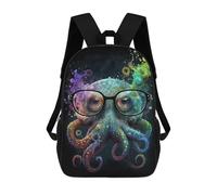 sinyumoney Mochila 17inch Impresa En 3D Colorful Octopus Art Print-6 Mochilas Escolares Ligeras De Viaje Para Niños Y Niñas, Ideales Para Estudiantes De Secundaria.