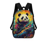 sinyumoney Mochila 17inch Impresa En 3D Colorful Panda Art Print Mochilas Escolares Ligeras De Viaje Para Niños Y Niñas, Ideales Para Estudiantes De Secundaria.